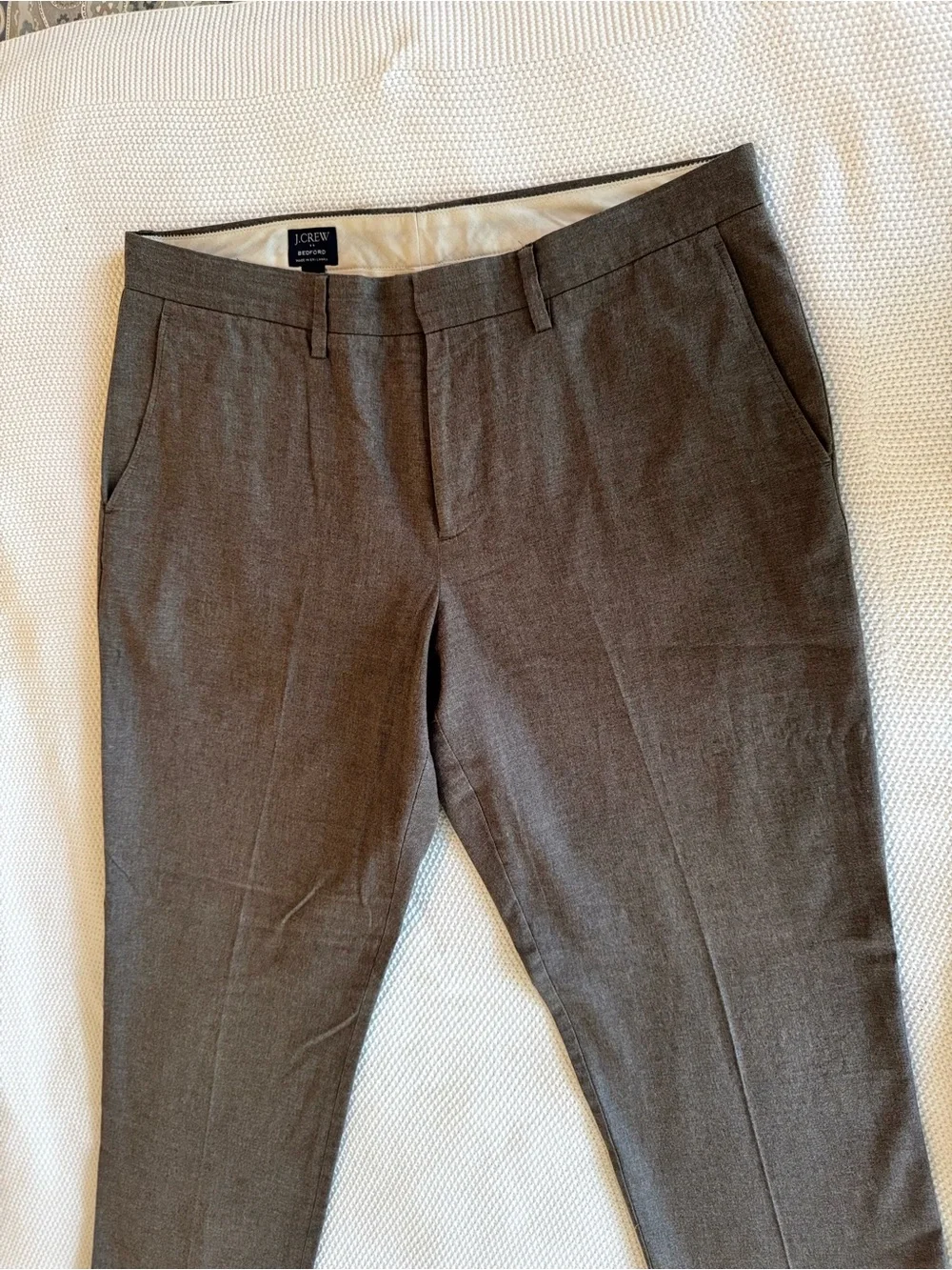 J. CREW Bedford Men's Dress Pants in Charcoal Gray